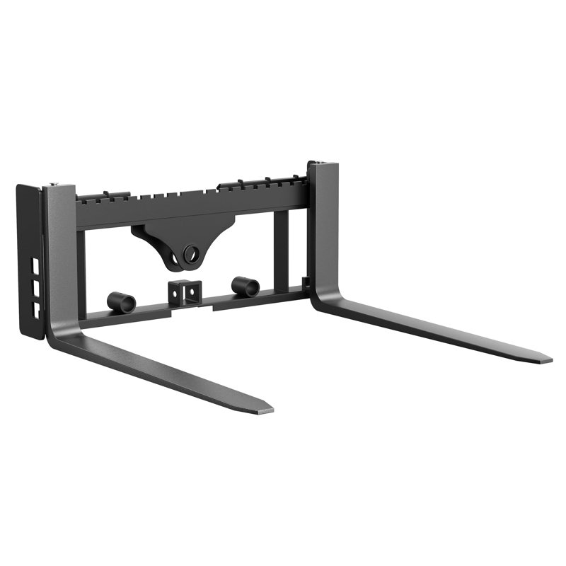 Accessoire robuste pour fourche à palette de 4 000 lb - fourches de 45 po et de 48 po, attelage de réception de 2 po - compatible avec Kubota, chargeuses et tracteurs à chargeuse compacte - attache rapide - accessoire pour machines agricoles