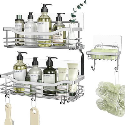 Malya Wall Stainless Steel Bath Caddy