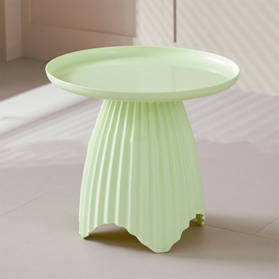 Round Coffee Table Living Room Side Table Bedroom Night Stand Plastic End Table Home Decor Leisure Table Balcony Table by Ebern Designs