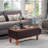 Amelianna 34.5'' Wide Rectangle Storage Ottoman with Stool and Reversible Tray