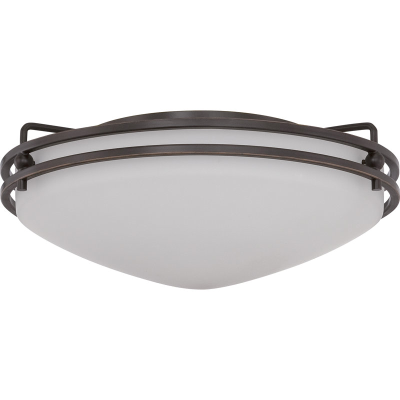 Plafonnier encastré 2 lumières Saurav, 6,5 po, Bronze palladien