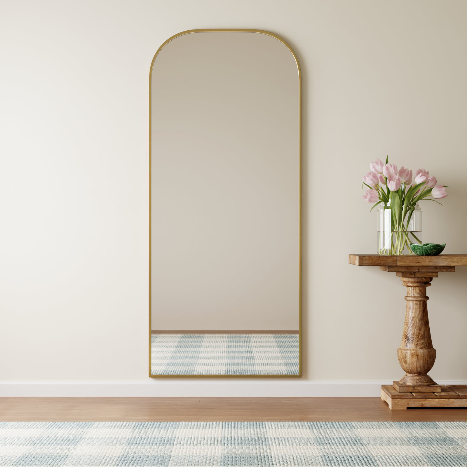 Sabine Accent Mirror, 76" x 32", Brass