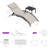 Outdoor Rust-Resistant Metal Chaise Lounge with Table-2285364