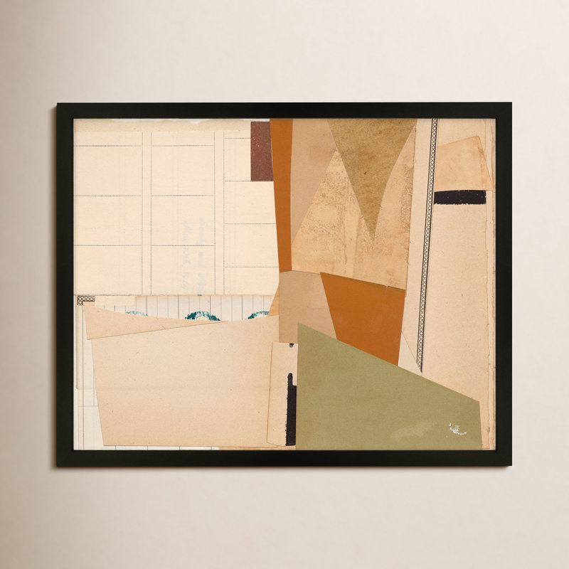 Abstract Print by Sarah Short, 16" H x 20" W x 1.25" D, Black Framed