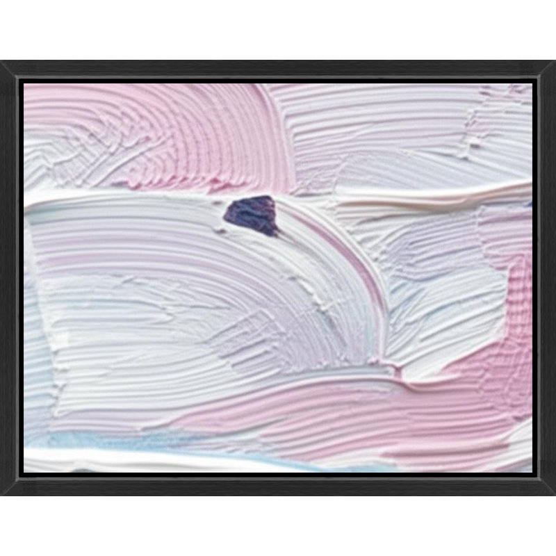 «Soft Pastel Abstract Brushstrokes», art mural sur toile encadrée, Brown, 11" H x 14" W