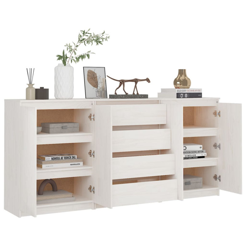Gardy 180cm Solid Wood Sideboard, White