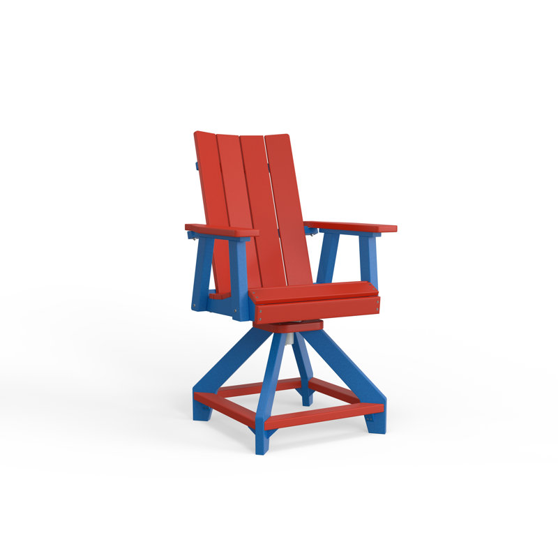 SOL Outdoor Bar Stool, Pacific Blue, Aruba Blue