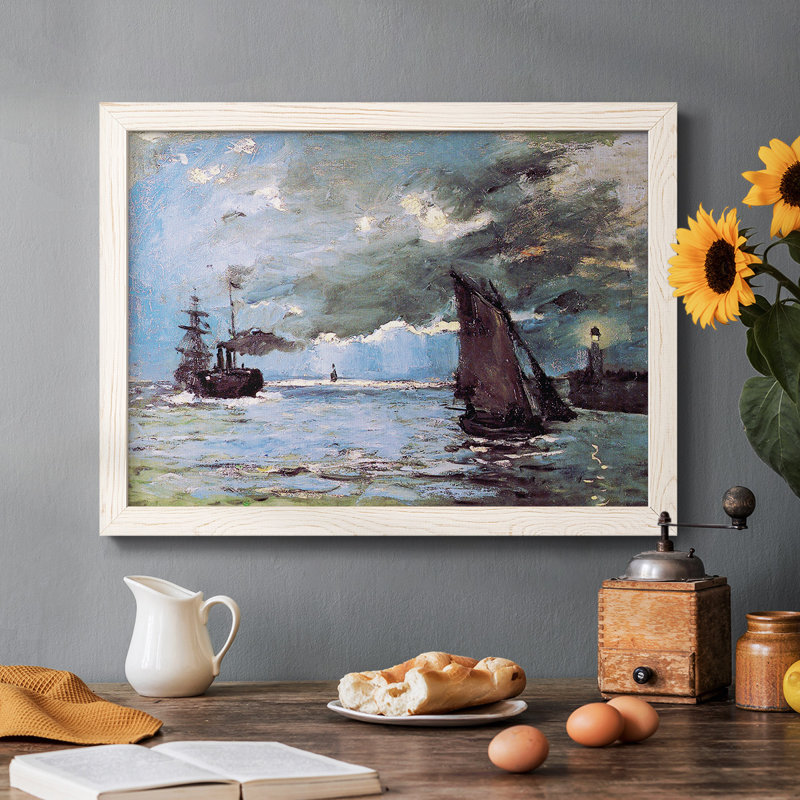 Paysage marin par Monet, reproduction d'art sur toile, Blanc, H 14 po x l 20 po x P 1,5 po