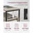 Side Table With Charging Station, Narrow End Table With 2 Drawers, Slim Nightstand, Greige And Black-1360289254