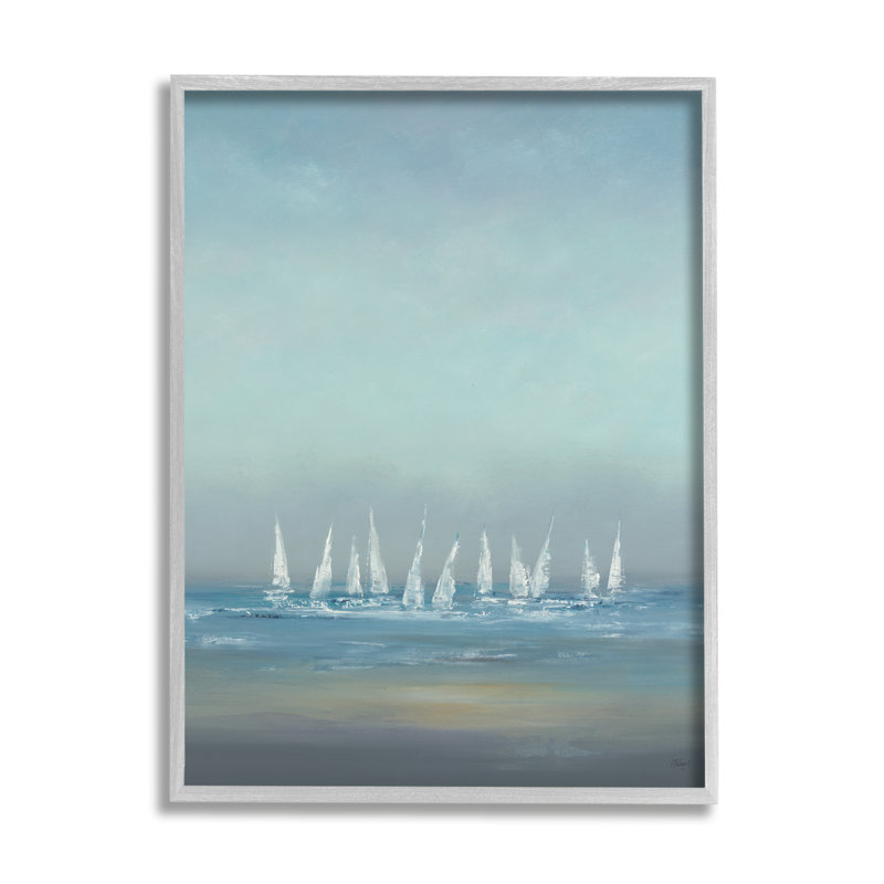 «The Regatta Abstract Seascape», reproduction d'art graphique, H 30 po x l 24 po x P 1,5 po, Estampe numérique Farmhouse