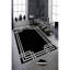 Tapis d'entrée élégant, 2,6 x 9,8 pieds | 100% polyester, 650 g / m², hauteur du velours: 0,3 pouce | Pois antibactérien antidérapant en PVC | Lavable à la machine, impression numérique 3D, idéale pour les espaces de vie modernes