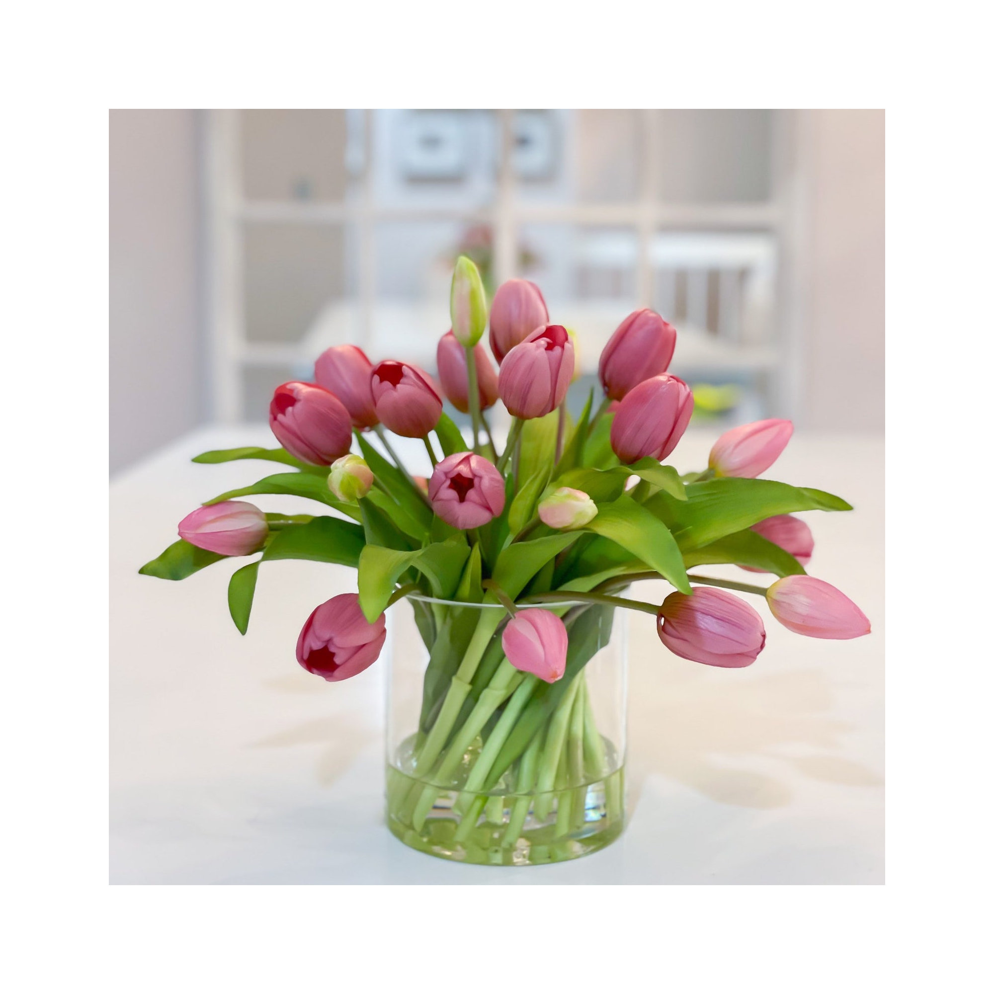 Tulips in Vase, Lavender/Purple