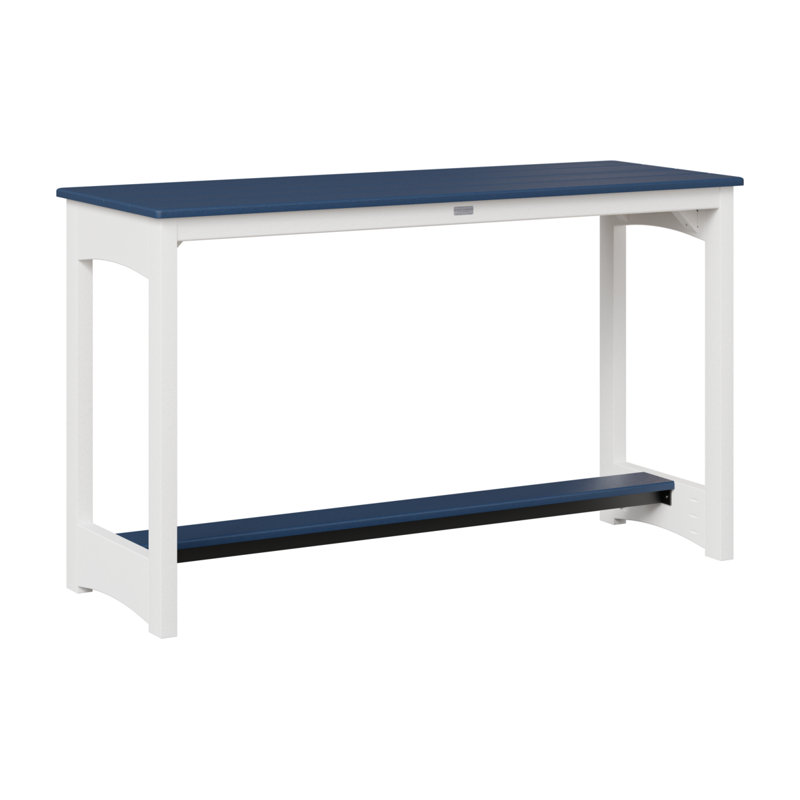 Berlin Gardens Balcony Counter Height Table, Navy Blue, 35.5" H x 60" W x 22" D