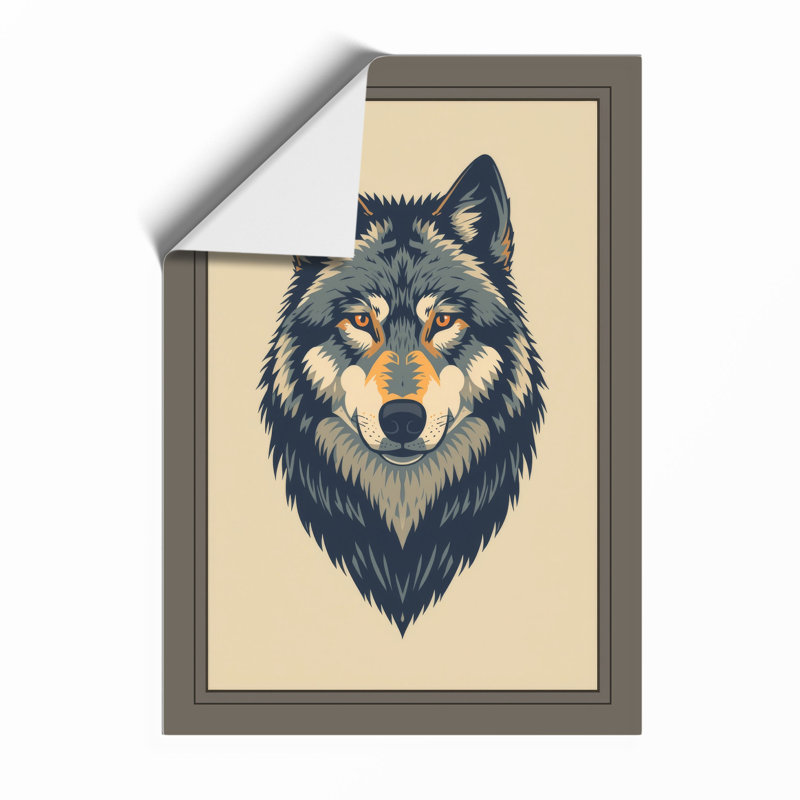 Forward Wolf Boho - Framed Print, Unframed, A2 - 59.4 x 42.0 cm