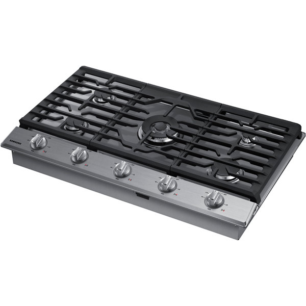 Samsung 36" Smart Gas Cooktop with Illuminated Knobs, Stainless Steel