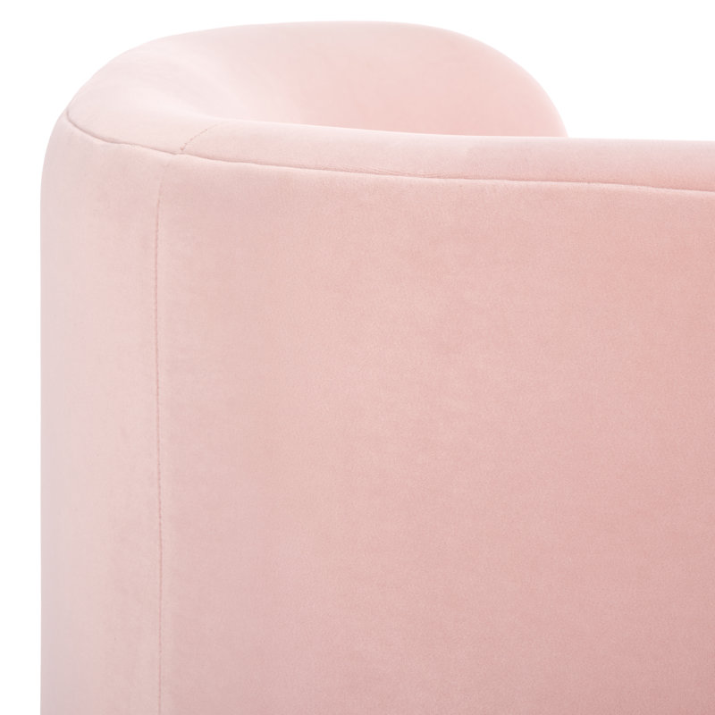 Midway Velvet Chaise Lounge, Light Pink