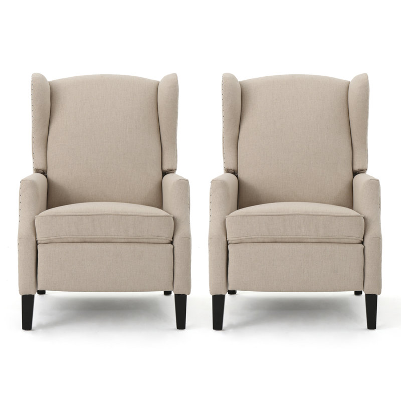 Yedda Upholstered Recliner, Wheat
