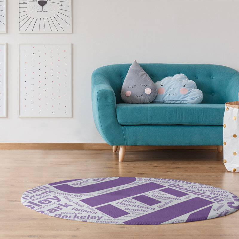 Chenille Indoor Rug, Round 5'