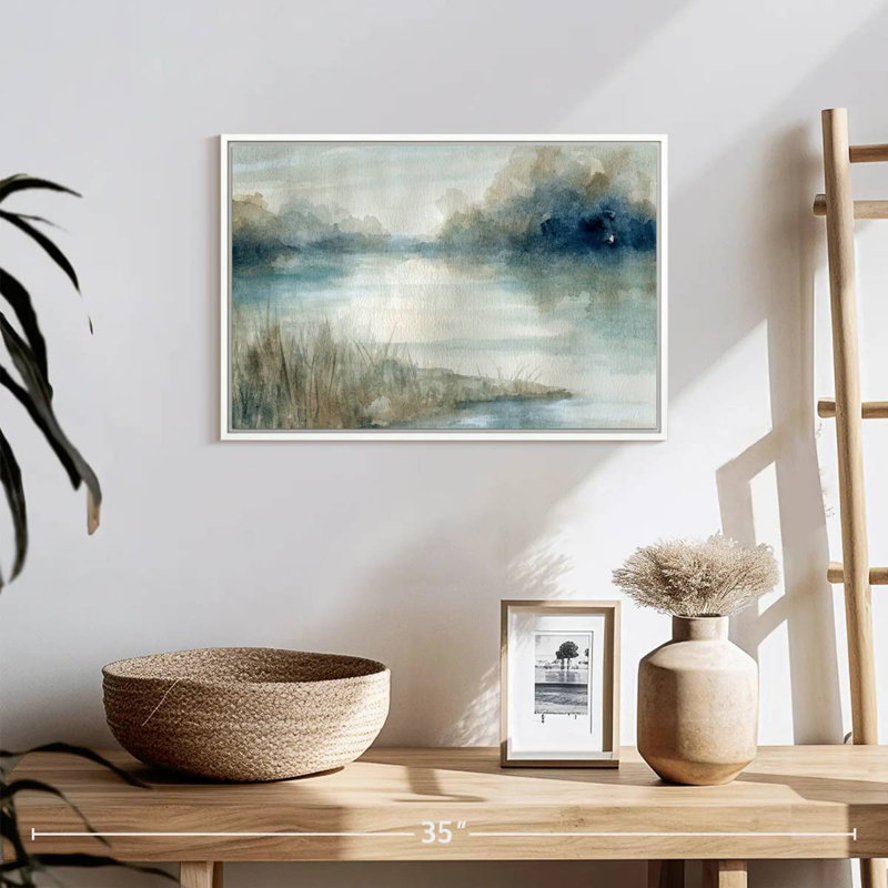 Still Still Waters, Cadre flottant blanc, 19 po x 13 po