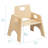 ECR4Kids Stackable Wooden Toddler Chair, 6in, Montessori Furniture, 2-Pack-100511058-100511057