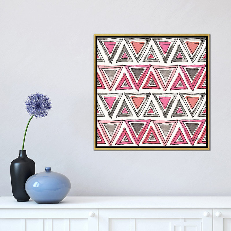Art sur motif d’accents chic, H 18 po x l 18 po x P 1,5 po, Toile encadrée d'or
