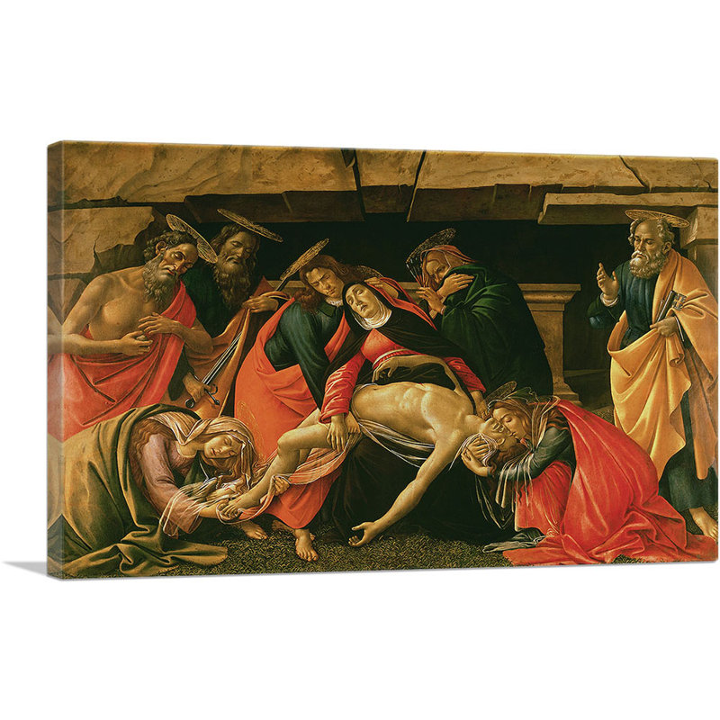 Lamentation au-dessus du Christ mort - 1492 - impression, H 18 po x l 26 po x P 1,5 po