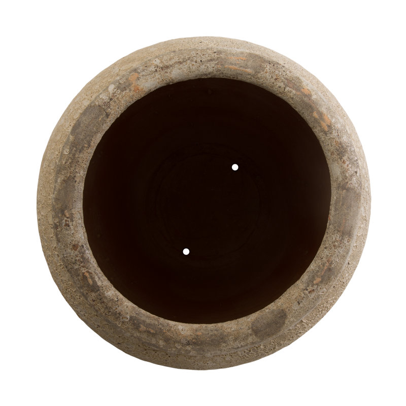 38 in. Round Reef Ceramic Jar