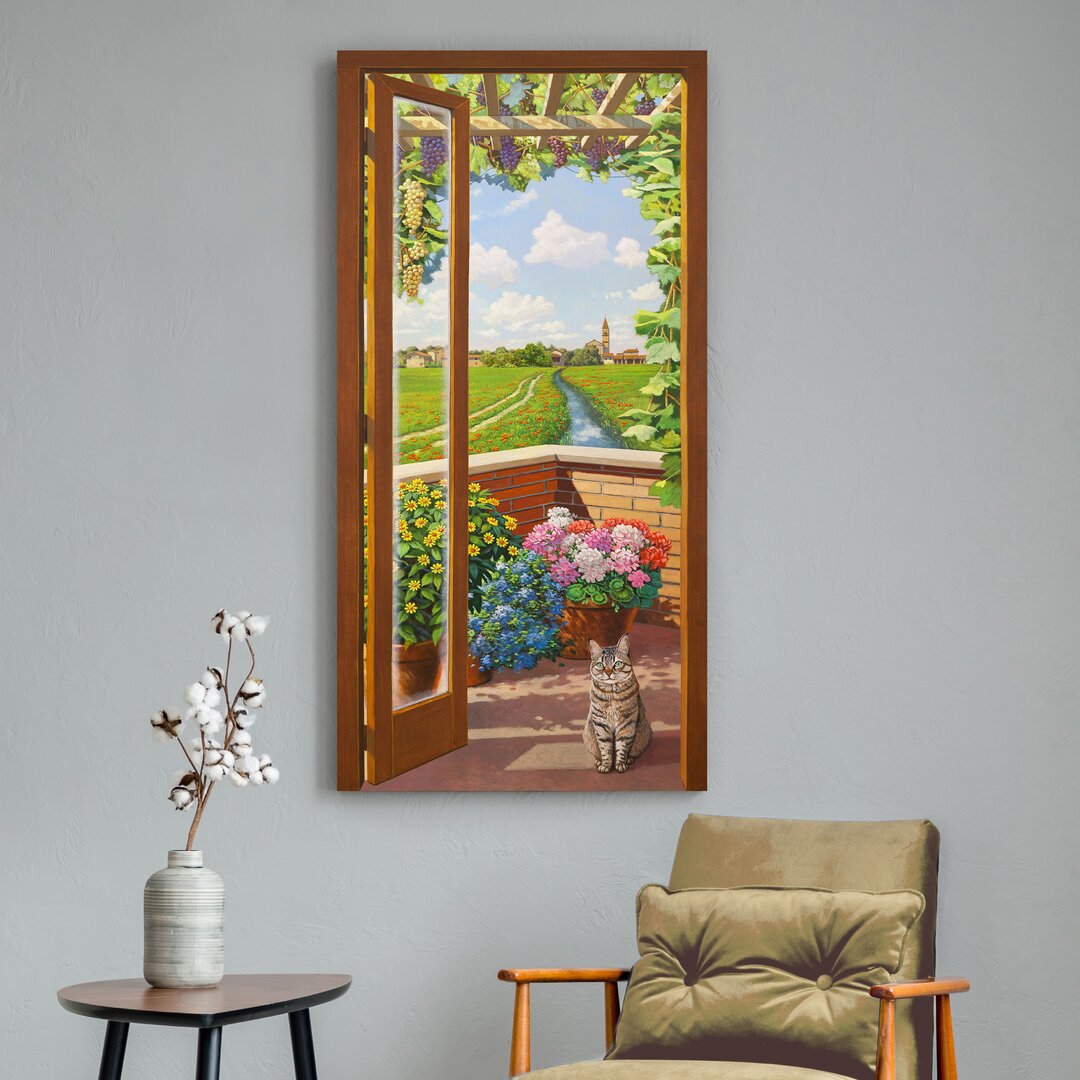 Leinwandbild Window Overlooking the Countryside von Andrea Del Missier