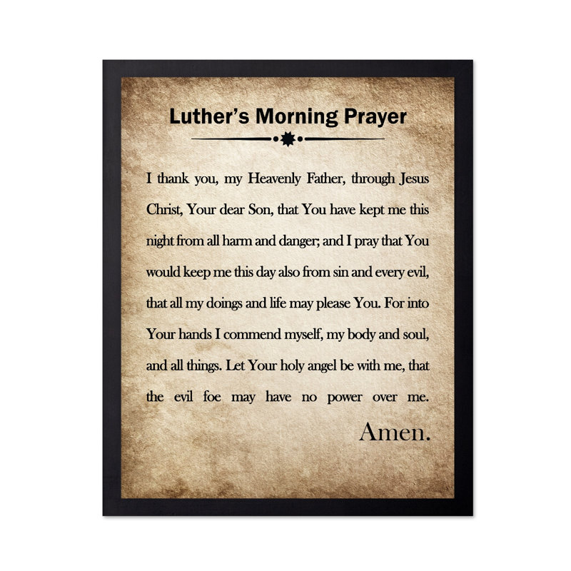 Luther's Morning Prayer, Unframed, Poster, 12"H x 16"W