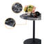 Table de bout élégante avec plateau en verre texturé-577846038