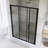 56"-60" W X70 H Aluminum Framed Sliding Shower Door In Matte Black Finish-118558516