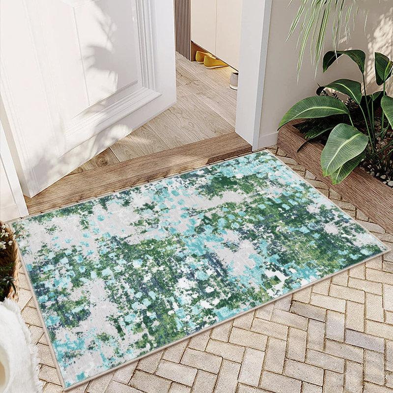 Yisselle Washable Abstract Indoor Rug, Rectangle 2' x 3'