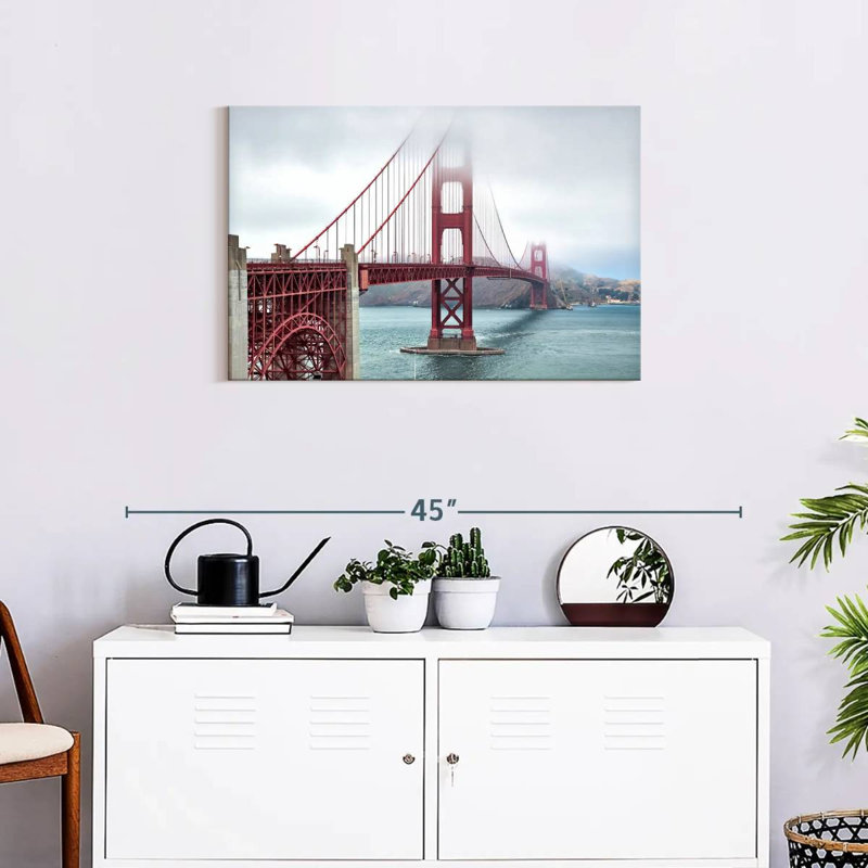 Brume orageuse Lilie Golden Gate Bridge, H 20 po x l 30 po
