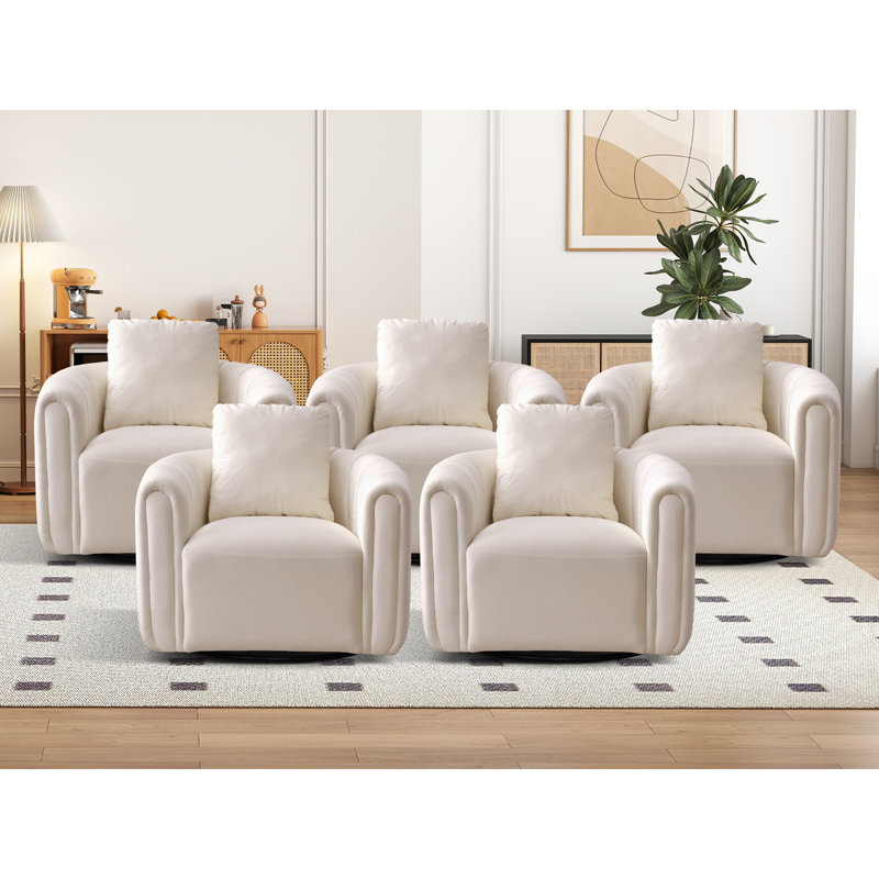 Fauteuil d'appoint rembourré 30,5 po, Beige, 5