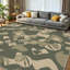 Tapis d'intérieur vert lavable à la machine, motif camouflage militaire abstrait-1228452169