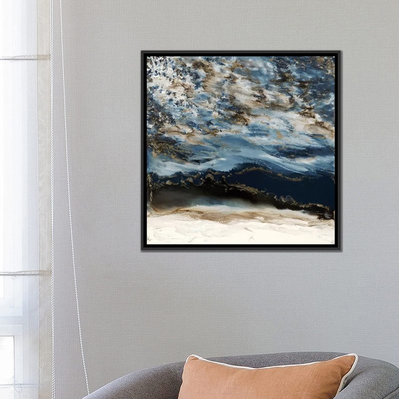 « minuit wave », impression sur toile, H 12 po x l 12 po x p 0,75 po, Toile tendue