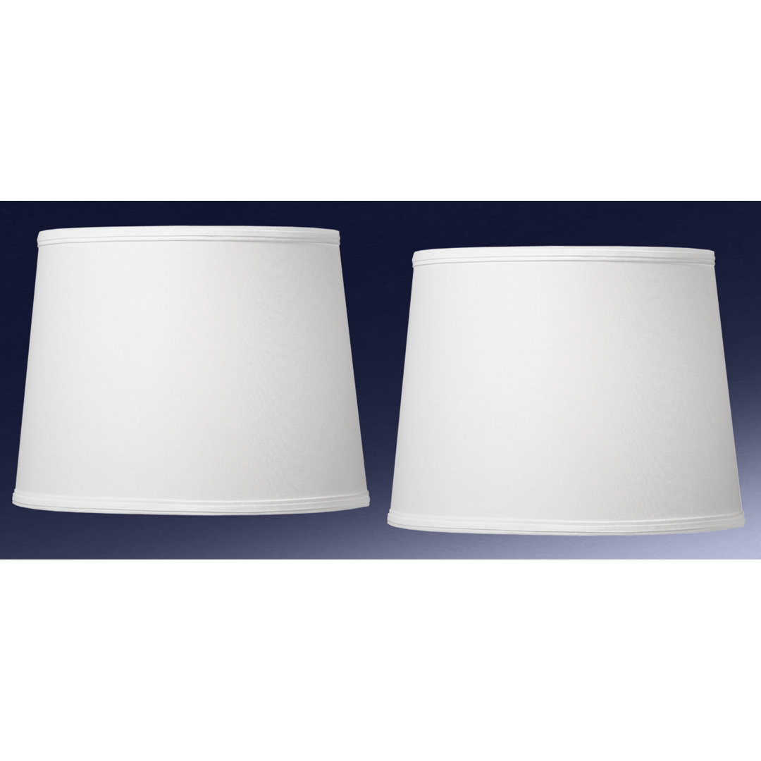 10" H x 14" W Linen Drum Lamp Shade ( Spider ) (Set of 2) Medallion Lighting 