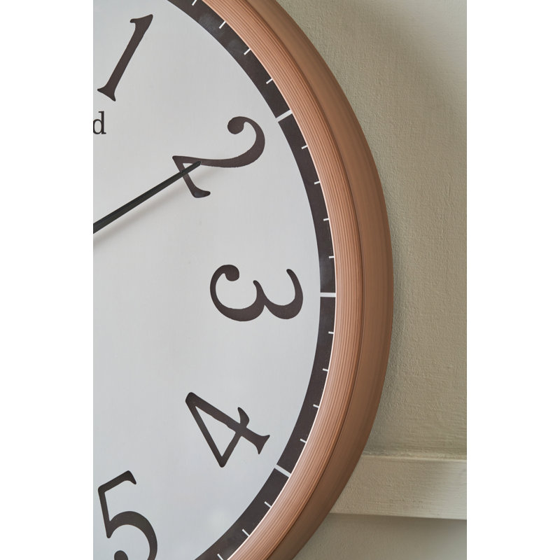 Wall Clock, Dark Wood & White Face