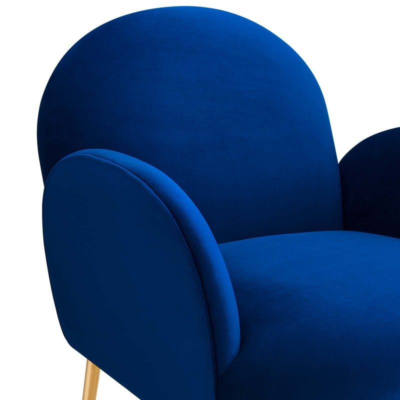 Modway Transcend Performance Velvet Armchair, Navy Velvet