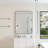 Black Rectangular Metal Framed Wall Mirror-1689910381
