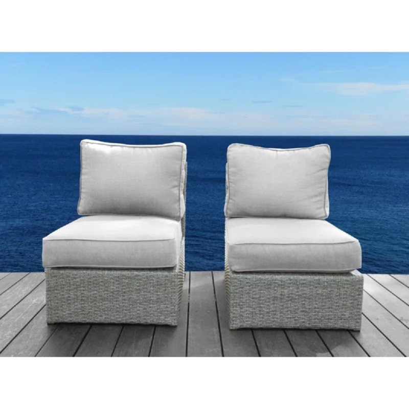 Chaise de patio entièrement assemblée avec coussins, canapé d'extérieur, Gris