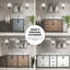 60 po W Meuble-lavabo double rustique - Miroirs 22 deux armoires et tiroirs pour un rangement copieux entièrement assemblé x P 32 H suffisamment d'espace-32866057