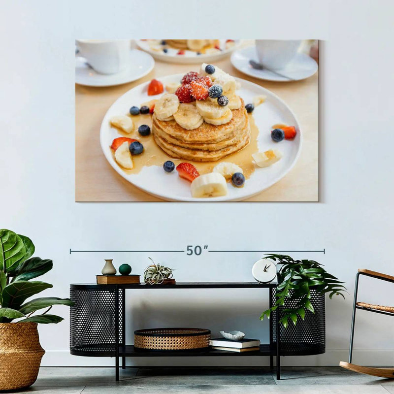 Banana Berry Pancakes, 32" H x 48" W