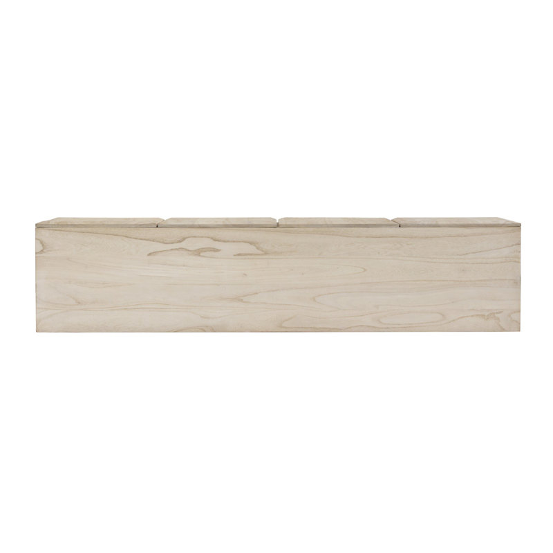Tussac Media Console - Matte Brown Neem, Natural White Neem