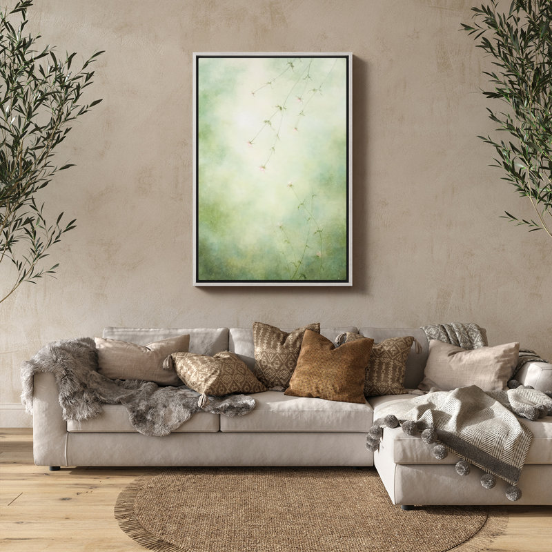Art mural encadré abstrait rétro antique classique pour chambre à coucher, H 24 po x l 16 po, Blanc