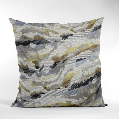 Coussin lombaire abstrait en mélange de duvet