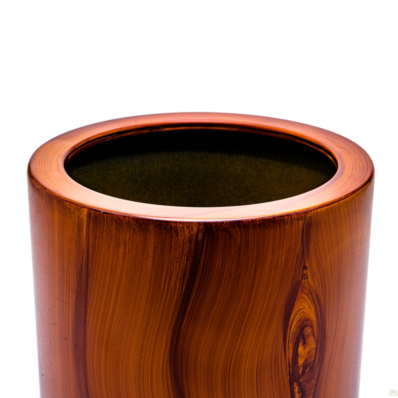 Pot à fleurs en bois foncé avec réservoir 7,8 po