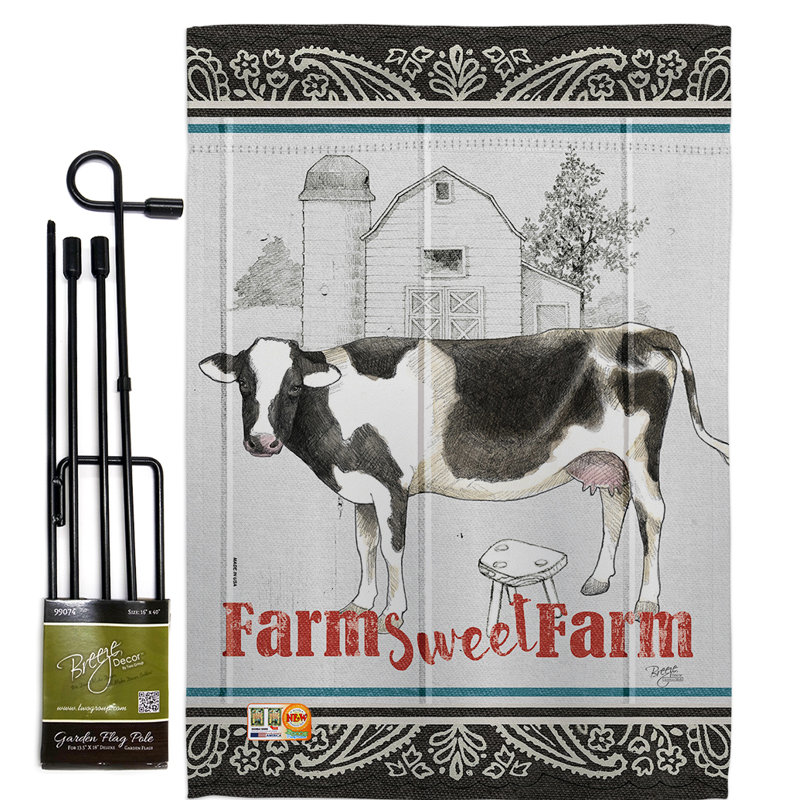 Ensemble de 2 faces en polyester 1,5 x 1,1 pi. "farm