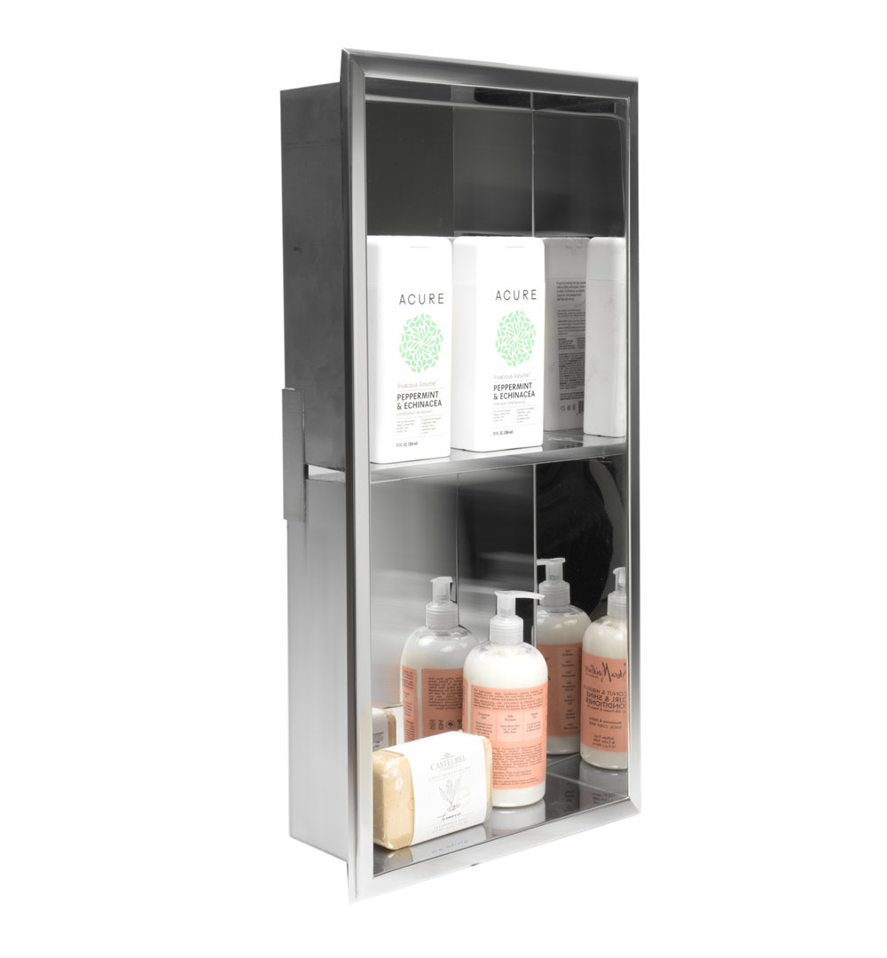 Stainless Steel Double Shower Niche Alfi Brand 