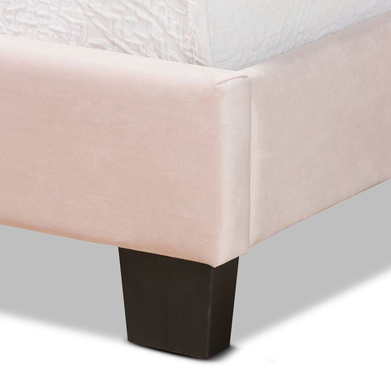 Julianna Upholstered Standard Bed, Light Pink, Twin